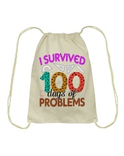 I SURVIVED 100 DAYS OF PROBLEMS Drawstring Bag thumbnail