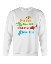 One fish two fish red fish blue fish Crewneck Sweatshirt thumbnail