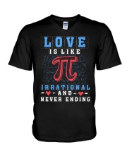 LOVE IS LIKE PI IRRATIONAL AND NEVER ENDING V-Neck T-Shirt thumbnail