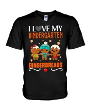 I LOVE MY KINDERGARTEN GRADE GINGERBREADS V-Neck T-Shirt thumbnail