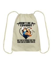 Don't be a Covidiot Drawstring Bag thumbnail