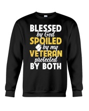 Blessed by God Spoiled by my Veteran Crewneck Sweatshirt thumbnail
