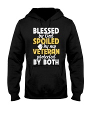Blessed by God Spoiled by my Veteran Hooded Sweatshirt thumbnail
