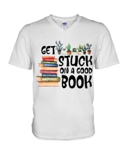 Get Stuck on a Good Book T-Shirt V-Neck T-Shirt thumbnail