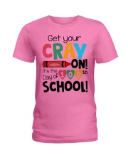 GET YOUR CRAYON IT'S THE 100TH DAY OF SCHOOL Ladies T-Shirt thumbnail