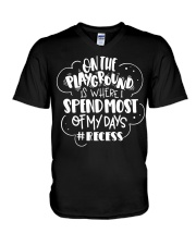 Teacher Playground V-Neck T-Shirt thumbnail