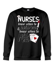 Nurses know when to hold 'em Crewneck Sweatshirt thumbnail