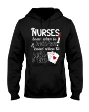 Nurses know when to hold 'em Hooded Sweatshirt thumbnail