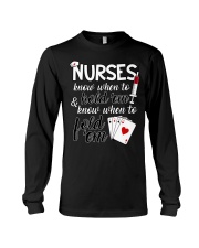 Nurses know when to hold 'em Long Sleeve Tee thumbnail