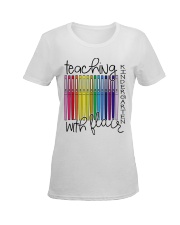 Teaching Kindergarten with Flair Ladies T-Shirt women-premium-crewneck-shirt-front