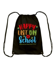 last day of school Quaranteacher2020 Drawstring Bag thumbnail