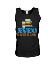 LIBRARIAN POWERED BY COFFEE Unisex Tank thumbnail