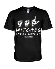 WITCHES SPEAK LOUDER THAN WORDS V-Neck T-Shirt thumbnail