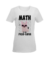 Math is no Prob-Llama Ladies T-Shirt women-premium-crewneck-shirt-front