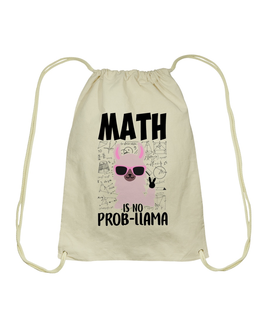 Math is no Prob-Llama Drawstring Bag