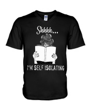 Shhhh i'm self isolating V-Neck T-Shirt thumbnail