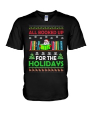 ALL BOOKED UP FOR THE HOLIDAYS V-Neck T-Shirt thumbnail
