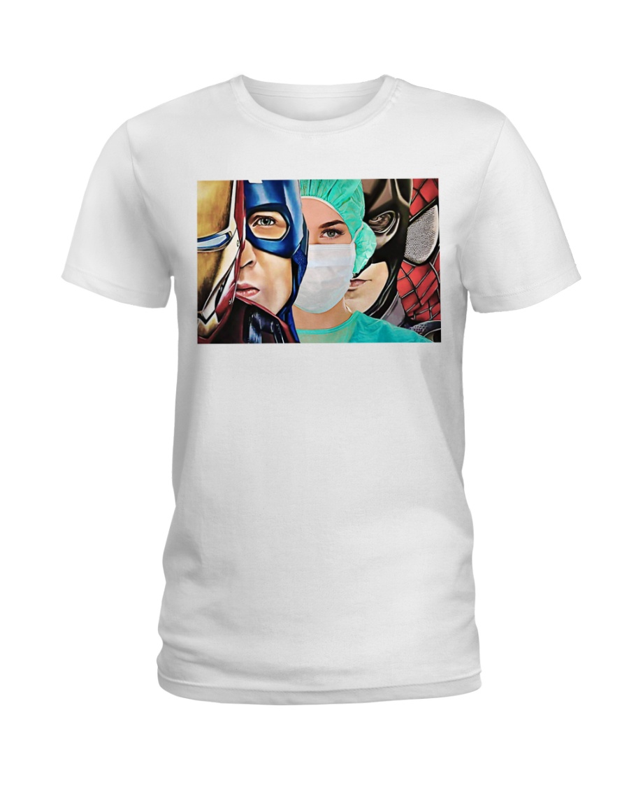 Superheroes wear masks Ladies T-Shirt