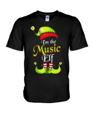I'M THE MUSIC ELF V-Neck T-Shirt thumbnail