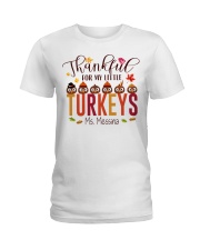 THANKFUL FOR MY LITTLE TURKEYS Ladies T-Shirt front