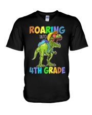 4th Grade roaring V-Neck T-Shirt thumbnail