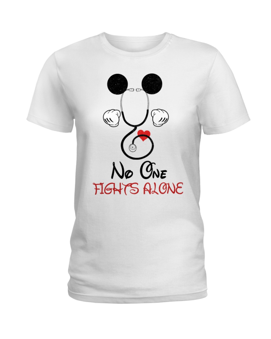 Nurse - No one fights alone Ladies T-Shirt
