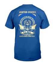 United States Navy Veteran Classic T-Shirt back