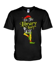I'M THE LIBRARY LADY V-Neck T-Shirt thumbnail