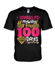 I SPARKLED MYWAY THROUGH 100 DAYS V-Neck T-Shirt thumbnail