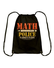 MATH POLICE TO CORRECT AND TO SERVE Drawstring Bag thumbnail