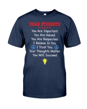 Teacher Shirt - Dear Students Classic T-Shirt thumbnail