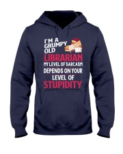 Grumpy Old Librarian Hooded Sweatshirt thumbnail