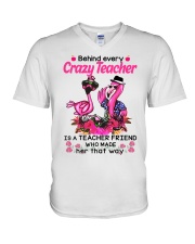Teacher friend behinds crazy teacher V-Neck T-Shirt thumbnail