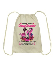 Teacher friend behinds crazy teacher Drawstring Bag thumbnail