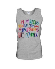 IN A WORLD WHERE YOU CAN BE ANYTHING BE KIND Unisex Tank thumbnail