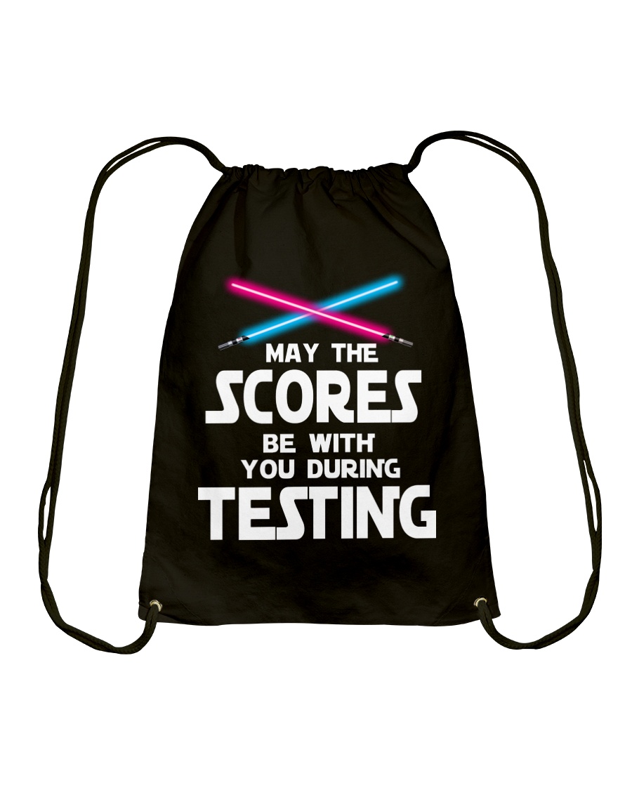 Be with you during Testing Drawstring Bag