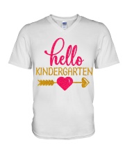 Hello Kindergarten V-Neck T-Shirt thumbnail