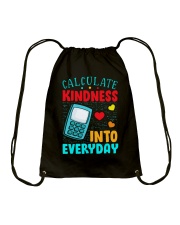 Calculate kindness into every day Drawstring Bag thumbnail