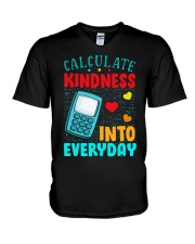 Calculate kindness into every day V-Neck T-Shirt thumbnail