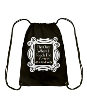 I Teach the Tiny Humans Drawstring Bag thumbnail