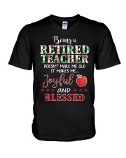 Retired Teacher V-Neck T-Shirt thumbnail