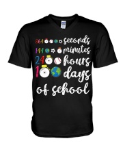 24 HOURS 100 DAYS OF SCHOOL V-Neck T-Shirt thumbnail