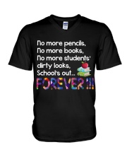 Retired Teacher V-Neck T-Shirt thumbnail