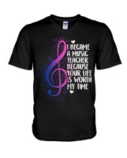 I became a Music Teacher V-Neck T-Shirt thumbnail