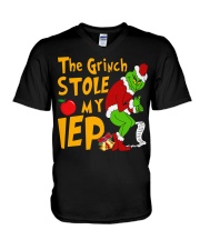 THE GRINCH STOLE MY IEP V-Neck T-Shirt thumbnail