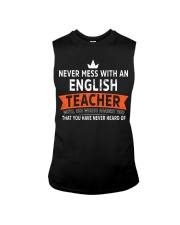 Never mess with an English Teacher Sleeveless Tee thumbnail