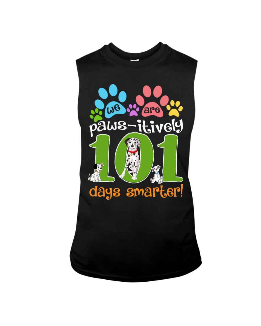 WE ARE PAWS-ITIVELY 101 DAYS SMARTER Sleeveless Tee