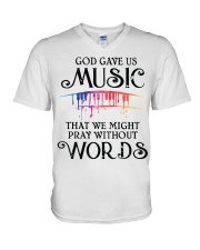 God Gave US MUSIC V-Neck T-Shirt thumbnail