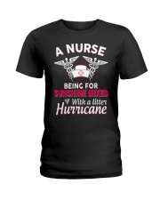 A Nurse Being a sunshine mixed Ladies T-Shirt thumbnail