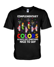 COMPLEMENTARY COLORS ALWAYS GOT SOMETHING V-Neck T-Shirt thumbnail